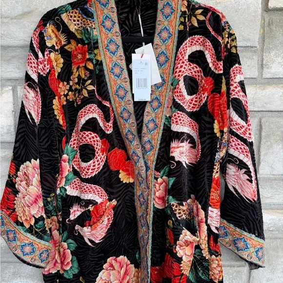JOHNNY WAS MERHAWI KIMONO Small $598 Amazing !!!! Oversized - Picture 2 of 8